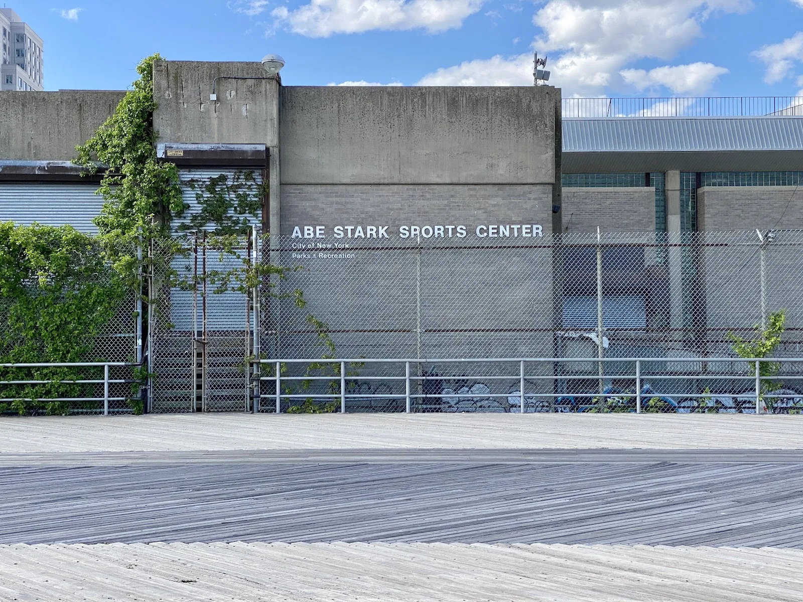 Abe Stark Sports Center, home of the Abe Stark Rink, on the Coney Island boardwalk (Google Maps listing photo) — Abe Stark Rink