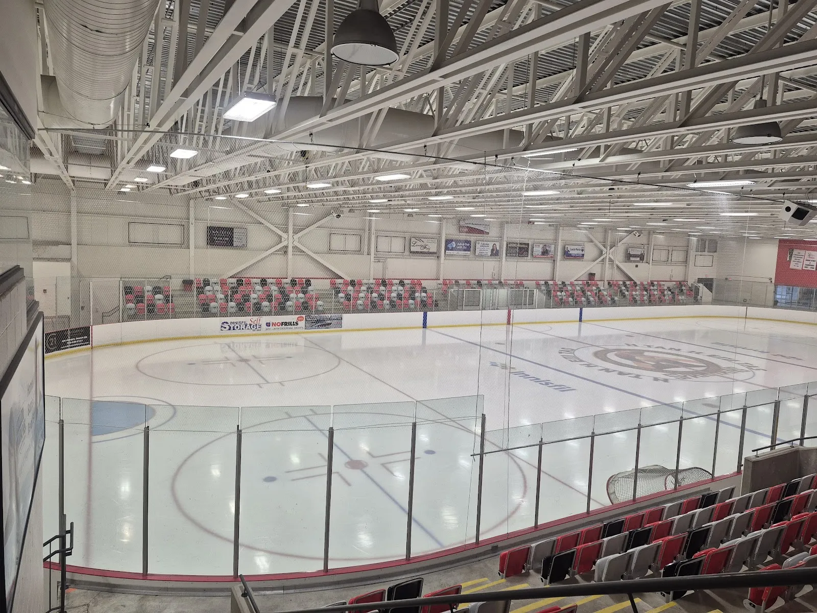 Allandale Recreation Centre: ice sheet and spectator seating — Allandale Recreation Centre