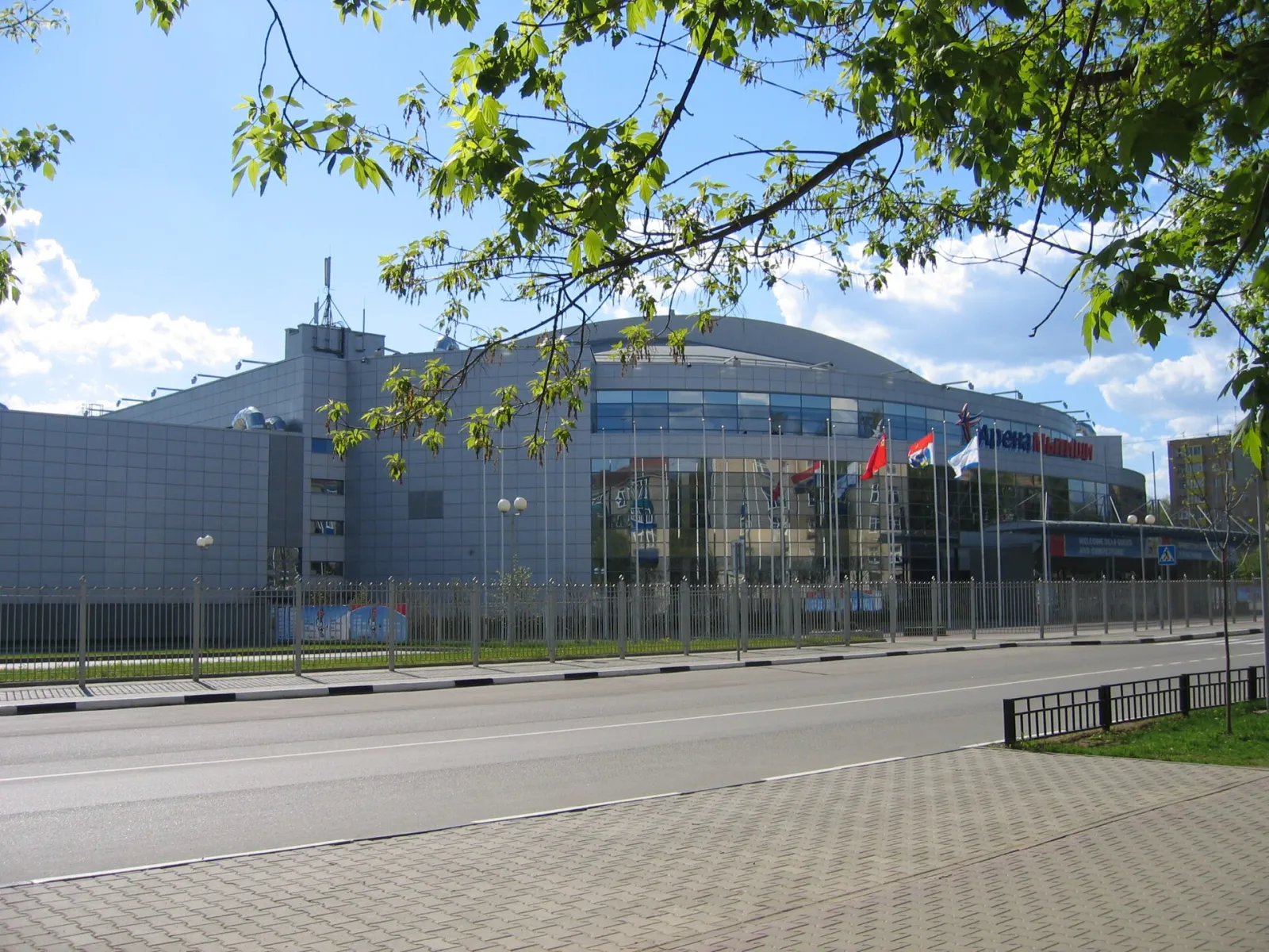 «Арена Мытищи» со стороны улицы — Arena Mytishchi Ice Palace