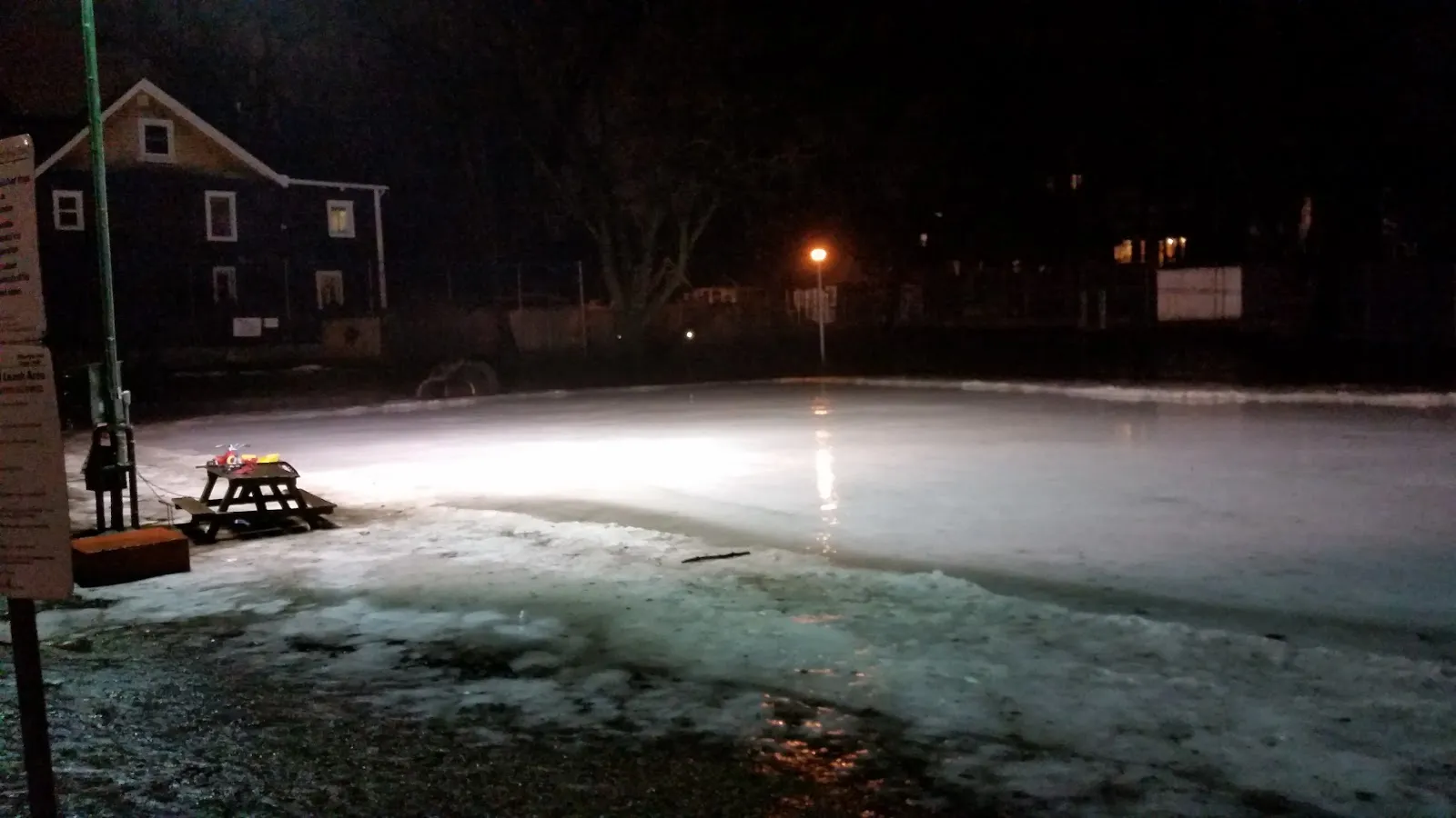 The ice at Beresford Park Natural Ice Rink, in a photo from its Google Maps listing. — Beresford Park Natural Ice Rink