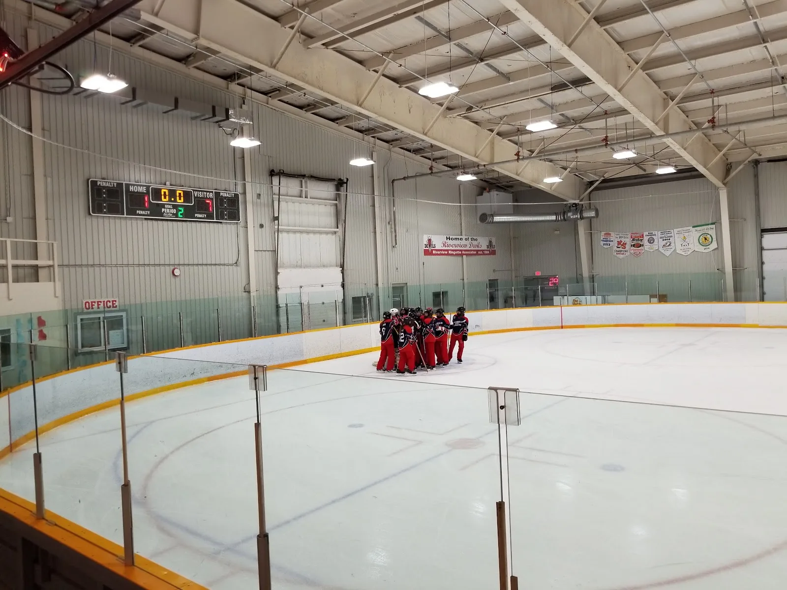 The ice and boards at Byron Dobson Memorial Arena in Riverview — Byron Dobson Memorial Arena