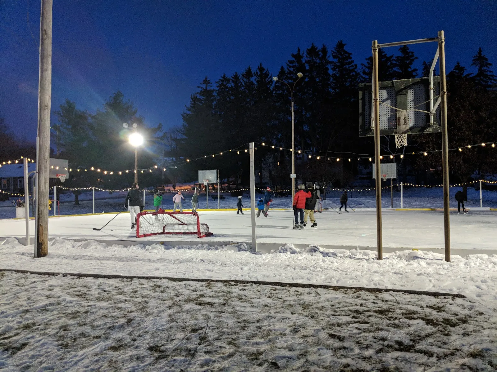 The ice at Calahan Park Basketball Court Ice Rink, in a photo from its Google Maps listing. — Calahan Park Basketball Court Ice Rink