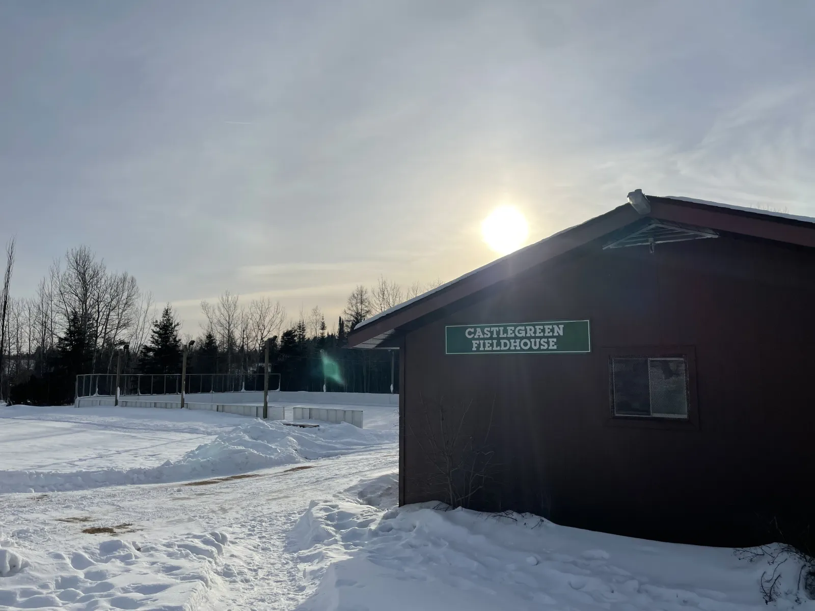 The Castlegreen Fieldhouse beside the rink — Castlegreen Fieldhouse Outdoor Rink