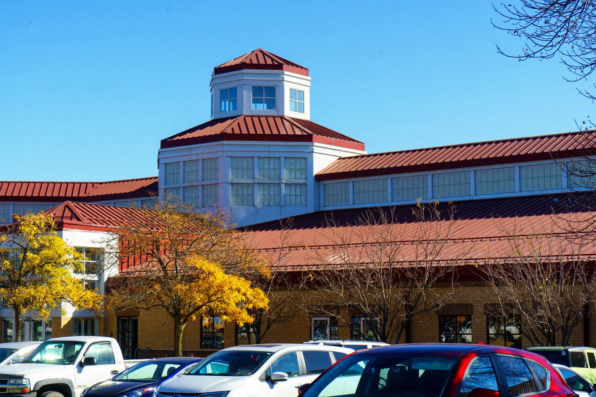 Chaska Community Center under a clear blue sky — Chaska Community Center Ice Rink