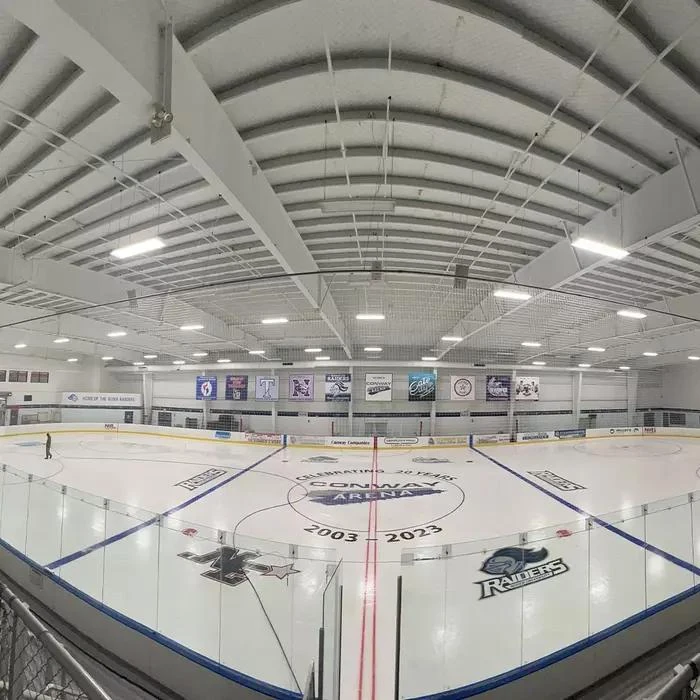 The ice at Conway Arena, home to Rivier University hockey. — Conway Arena