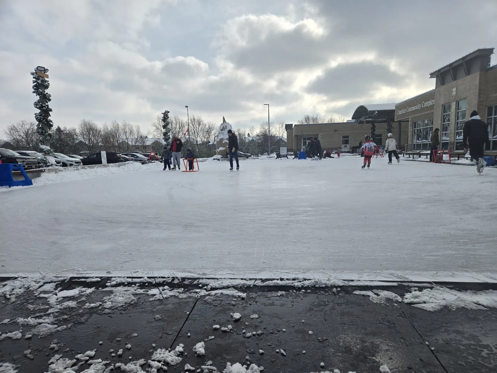 The ice at Courtice Community Complex Outdoor Rink, in a photo from its Google Maps listing. — Courtice Community Complex Outdoor Rink