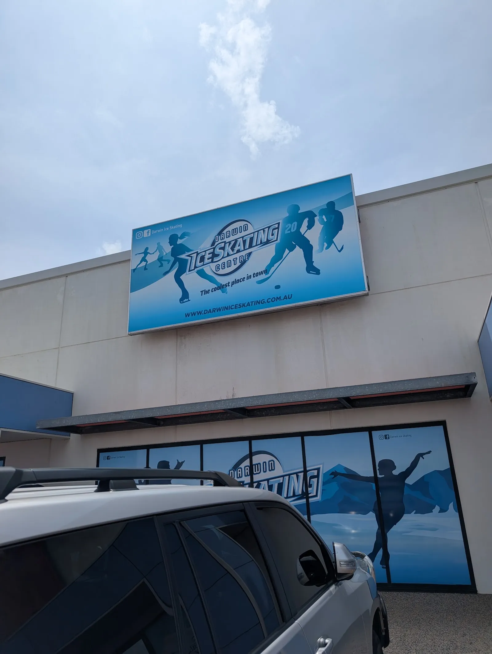 The Darwin Ice Skating Centre building with its sign at Osgood Drive, Eaton — Darwin Ice Skating Centre