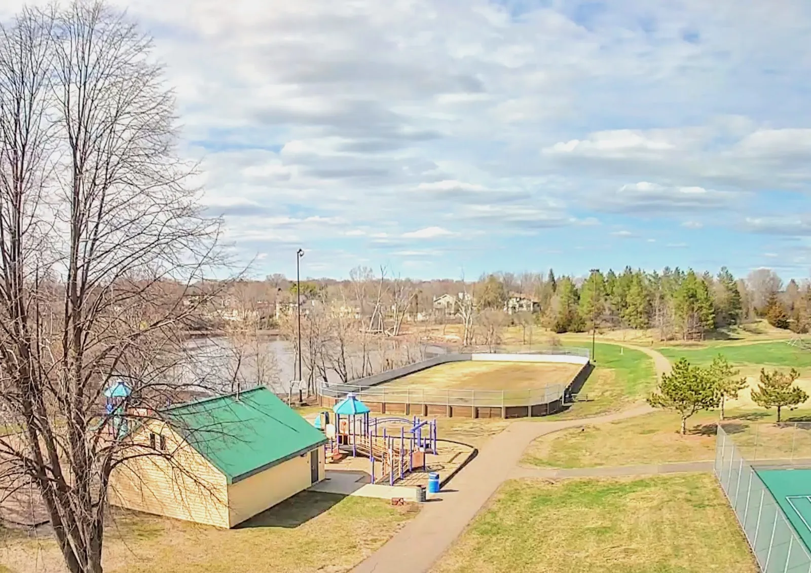 The outside of Delaney Park Ice Rinks, in a photo from its Google Maps listing. — Delaney Park Ice Rinks