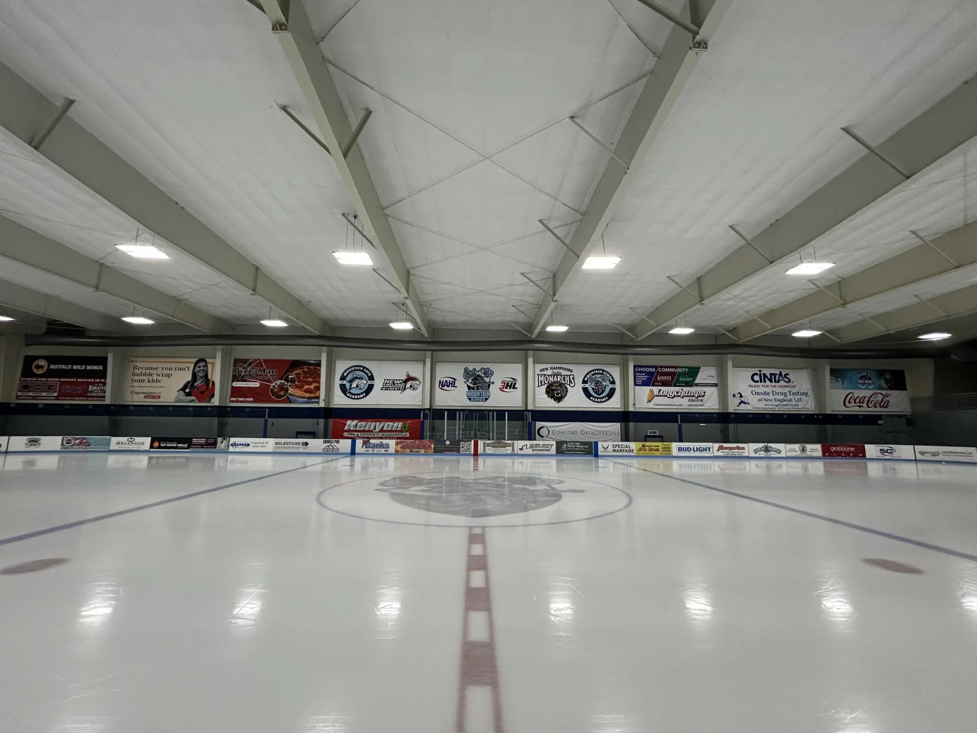 Main sheet at Delta Dental Arena viewed from ice level at one end — Delta Dental Arena