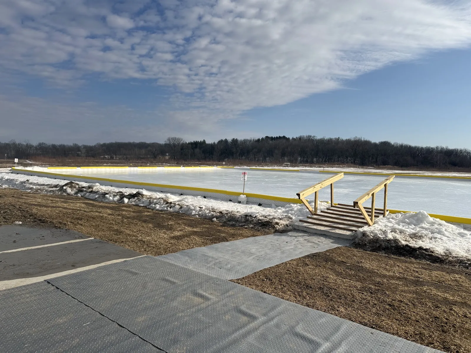 The ice at Door Creek Park Outdoor Rink, in a photo from its Google Maps listing. — Door Creek Park Outdoor Rink