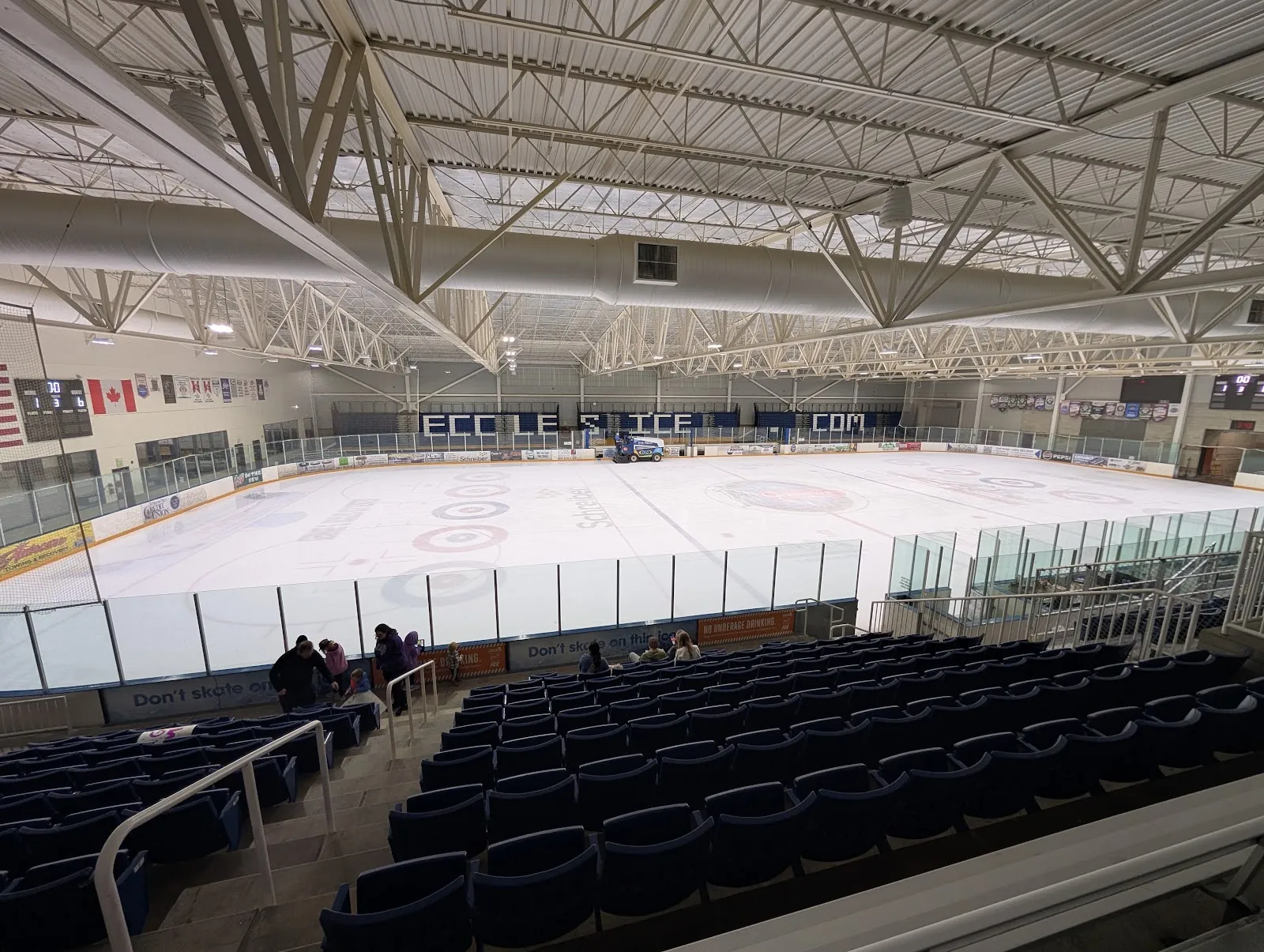 The main sheet at the George S. Eccles Ice Center, with the arena's spectator seating. — George S. Eccles Ice Center