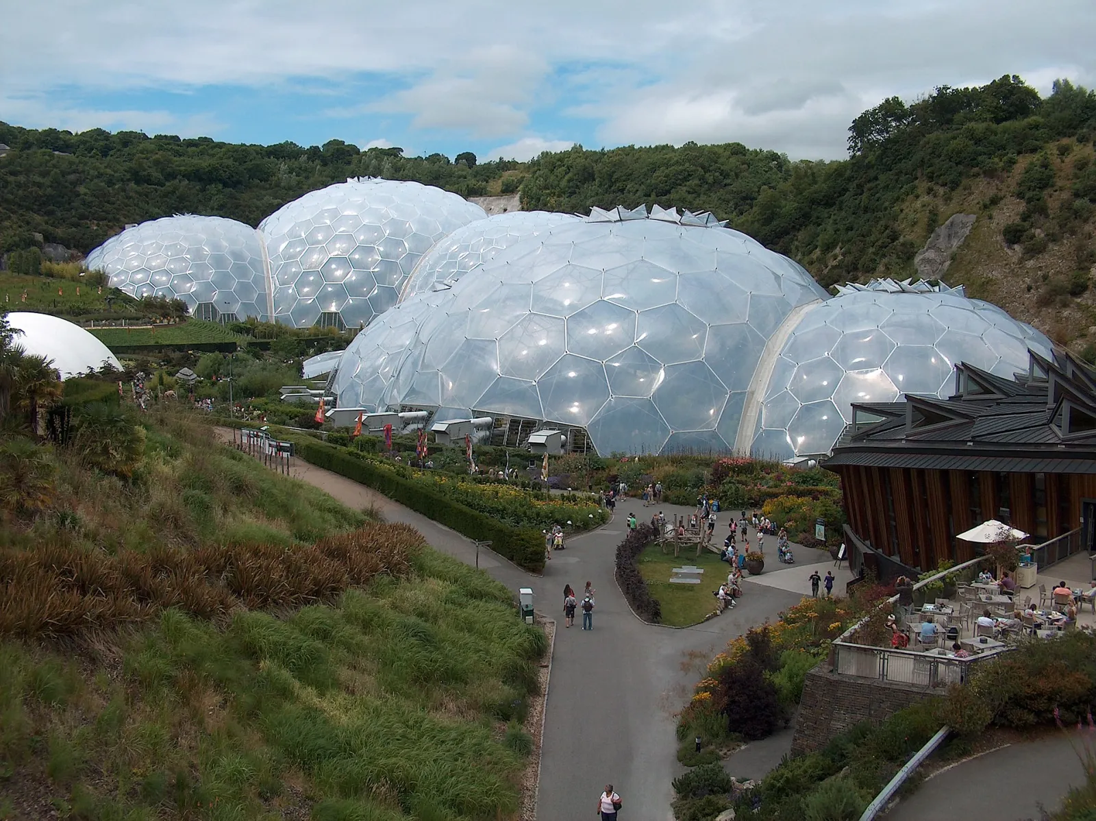 The biomes of the Eden Project in its Cornish clay pit — Eden Project Ice Rink