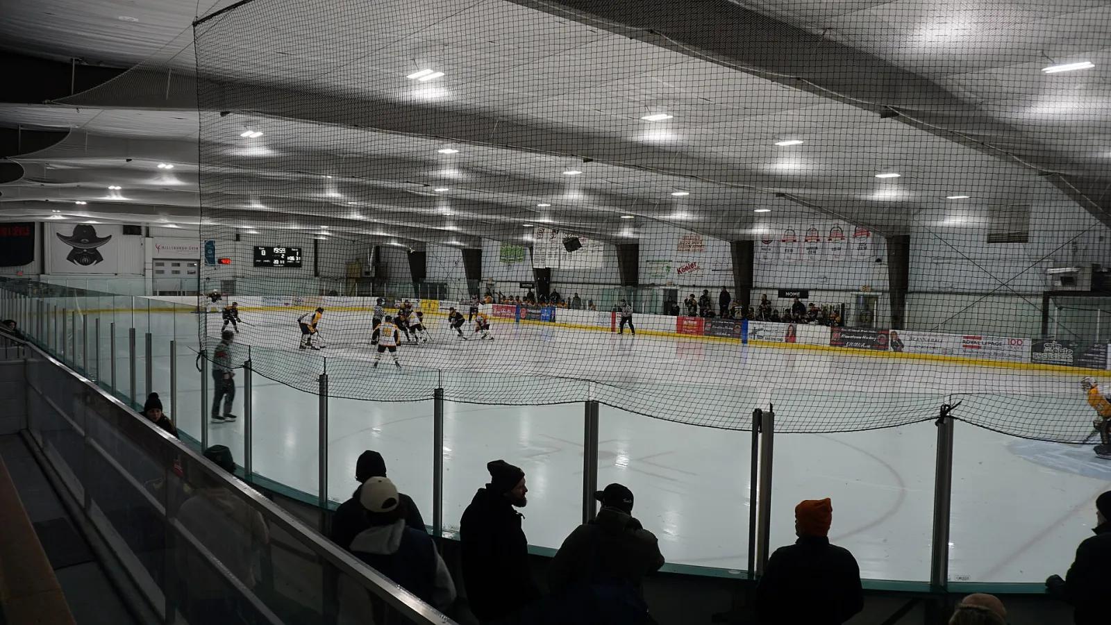 A hockey game on the ice at the Erin Community Centre. — Erin Community Centre