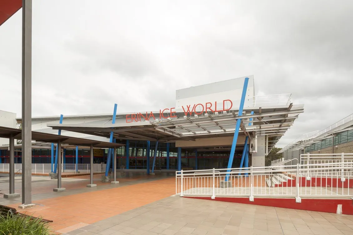 The front of the arena at Erina Fair, shown under its earlier name Erina Ice World — Erina Ice Arena