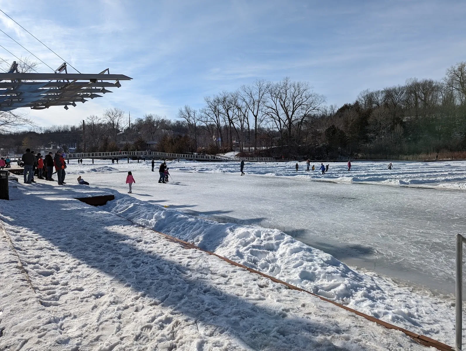 The ice at Firemen's Park Skating Loop, in a photo from its Google Maps listing. — Firemen's Park Skating Loop