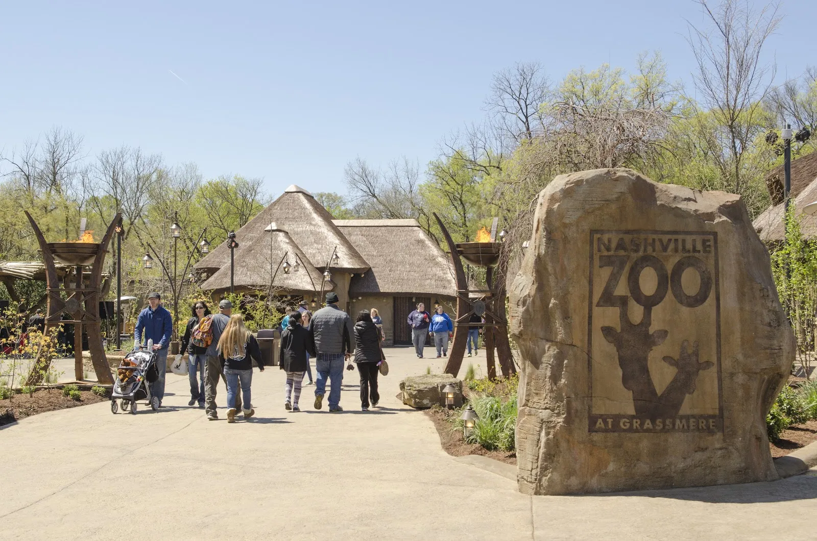 The entrance to Nashville Zoo at Grassmere, where the Glow Wild ice rink is set up, in a photo from the zoo's Google Maps listing. — Glow Wild Ice Rink at Nashville Zoo