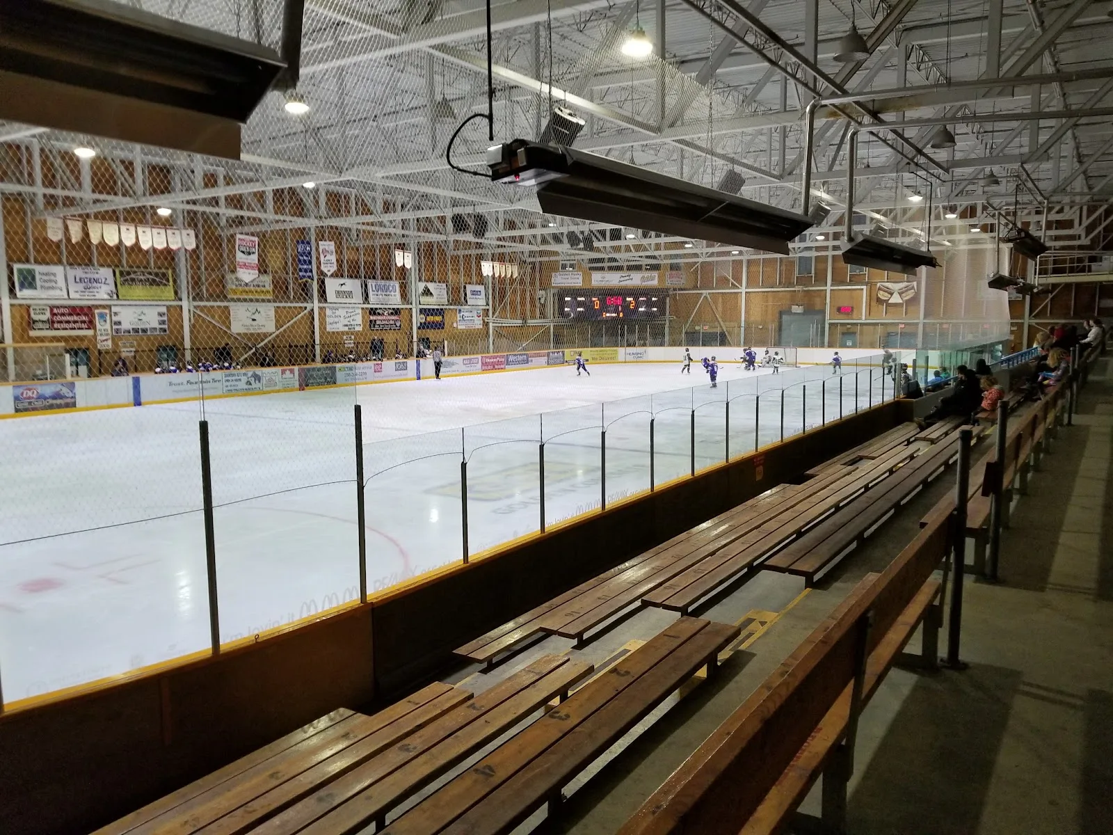The ice and bleachers at the Golden & District Arena — Golden & District Arena