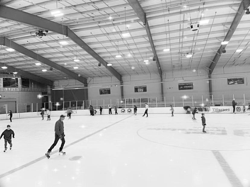 Skaters on the Ice Plex’s indoor ice. — Great Falls Ice Plex