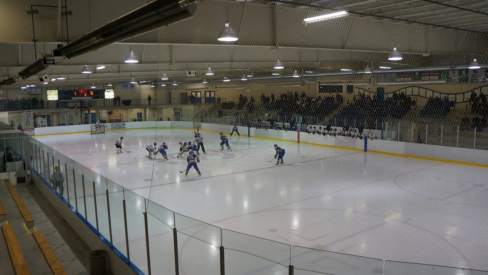 Hockey game on one of the two ice pads at the Haldimand County Caledonia Centre. — Haldimand County Caledonia Centre