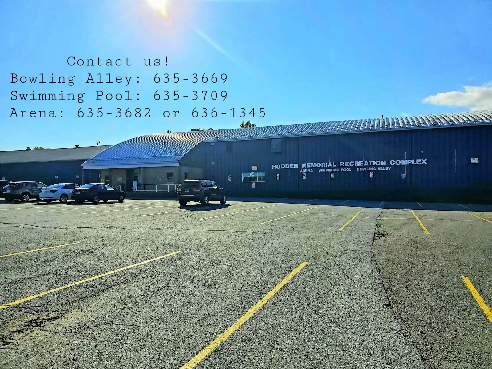 The Hodder Memorial Recreation Complex building in Deer Lake — Hodder Memorial Arena