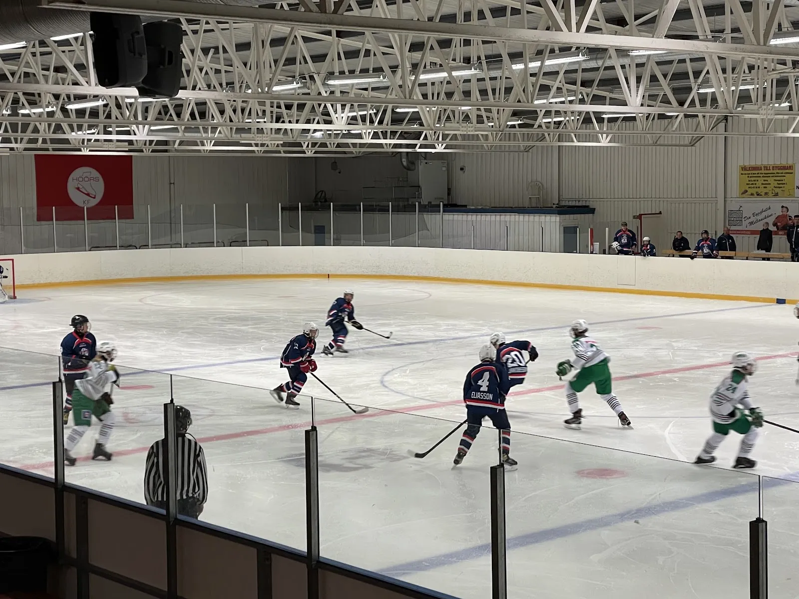 A junior game on the ice of Höörs ishall, seen from the stand — Höörs ishall (Färs & Frosta Ishall)