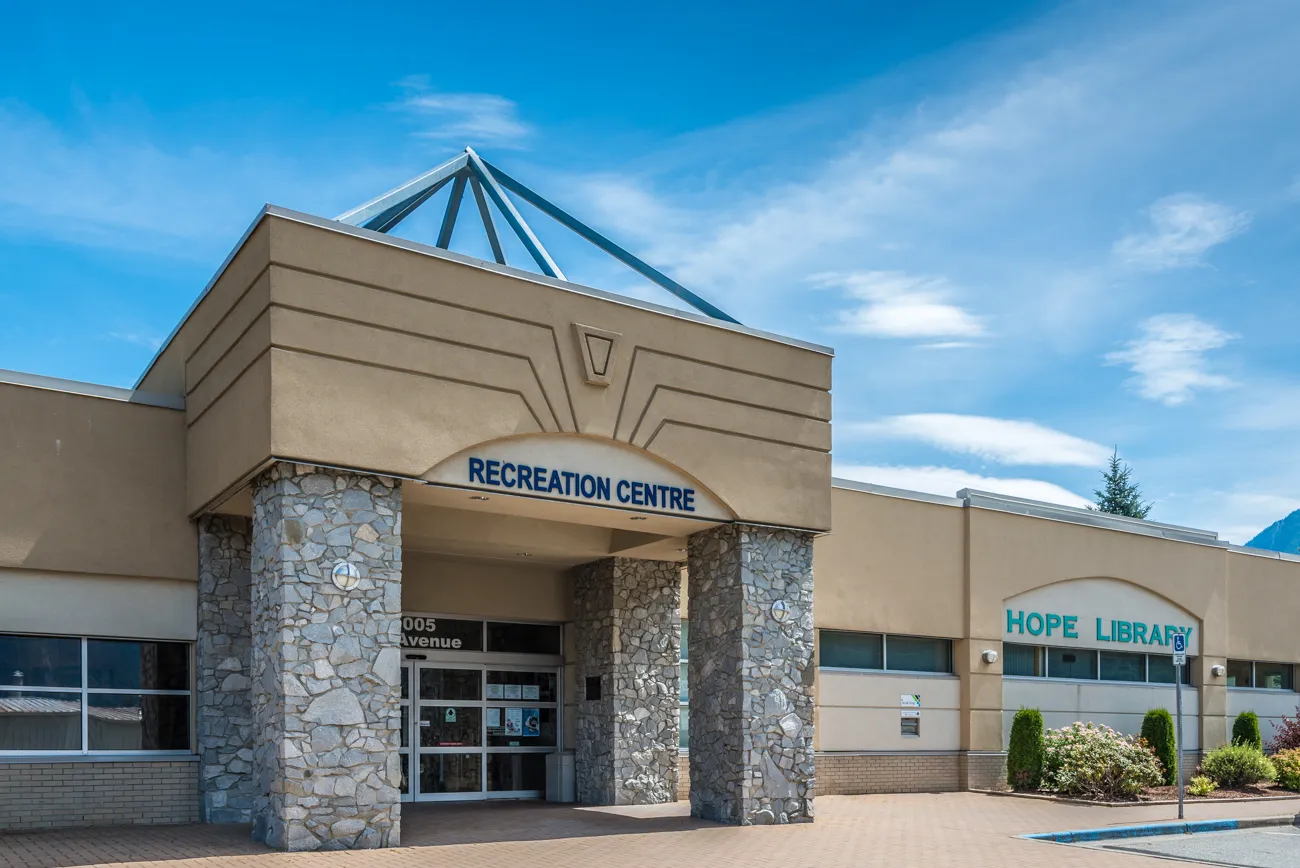 Main entrance of the Hope Recreation Centre — Hope Recreation Centre