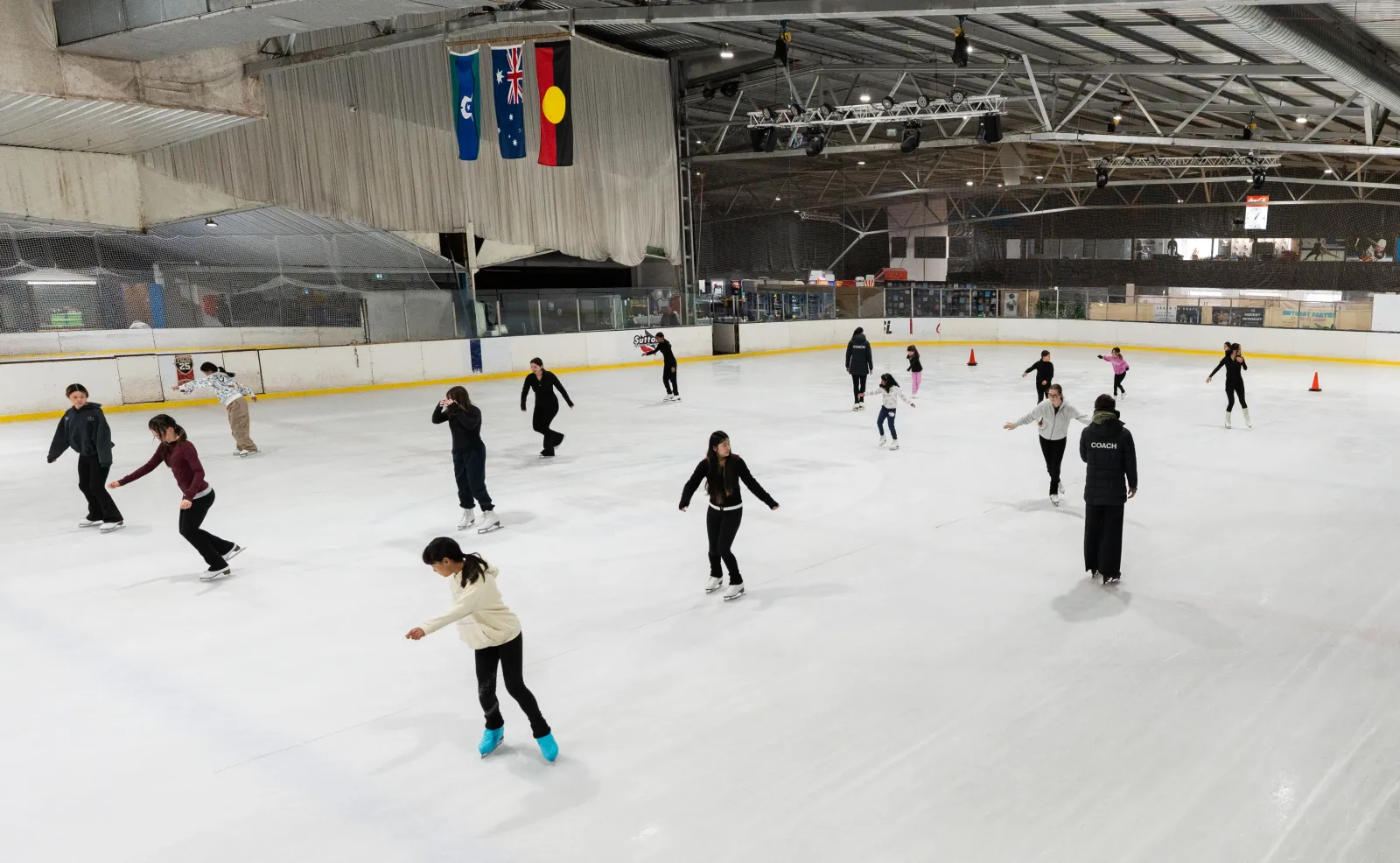 A public session on the large ice at IceArenA — IceArenA