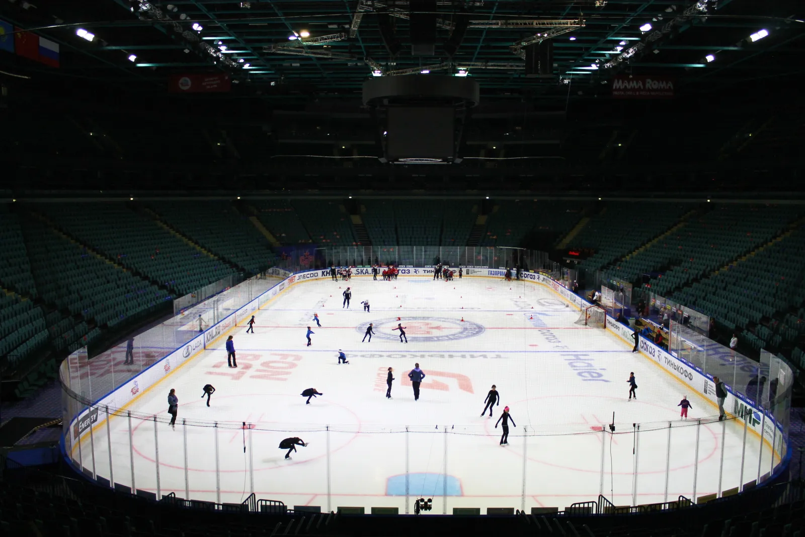 The ice sheet of the Ice Palace during a public skating session — Ice Palace