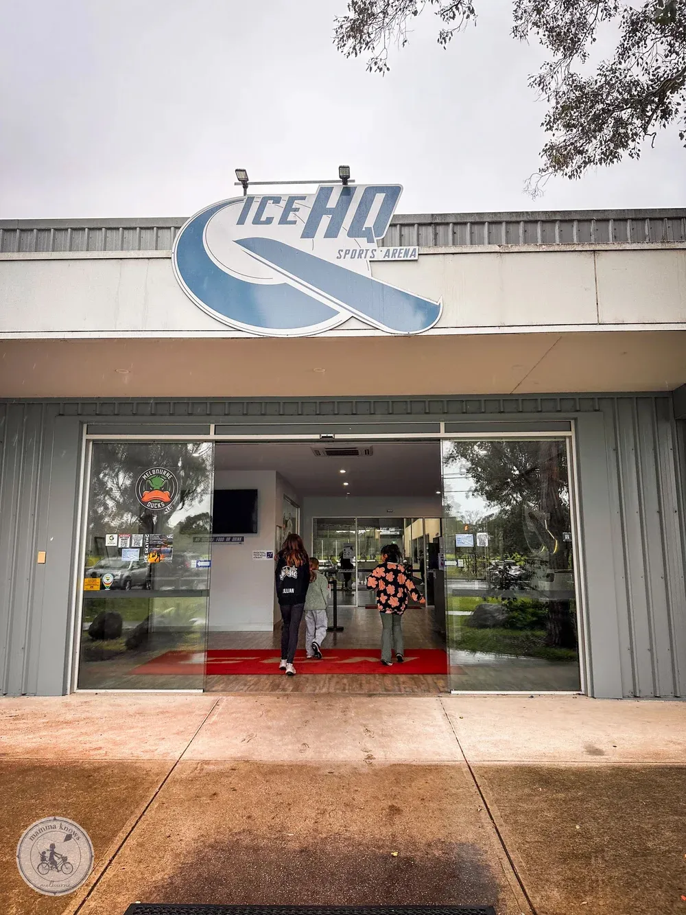 The entrance and iceHQ sign at 1 Blake Street, Reservoir — iceHQ