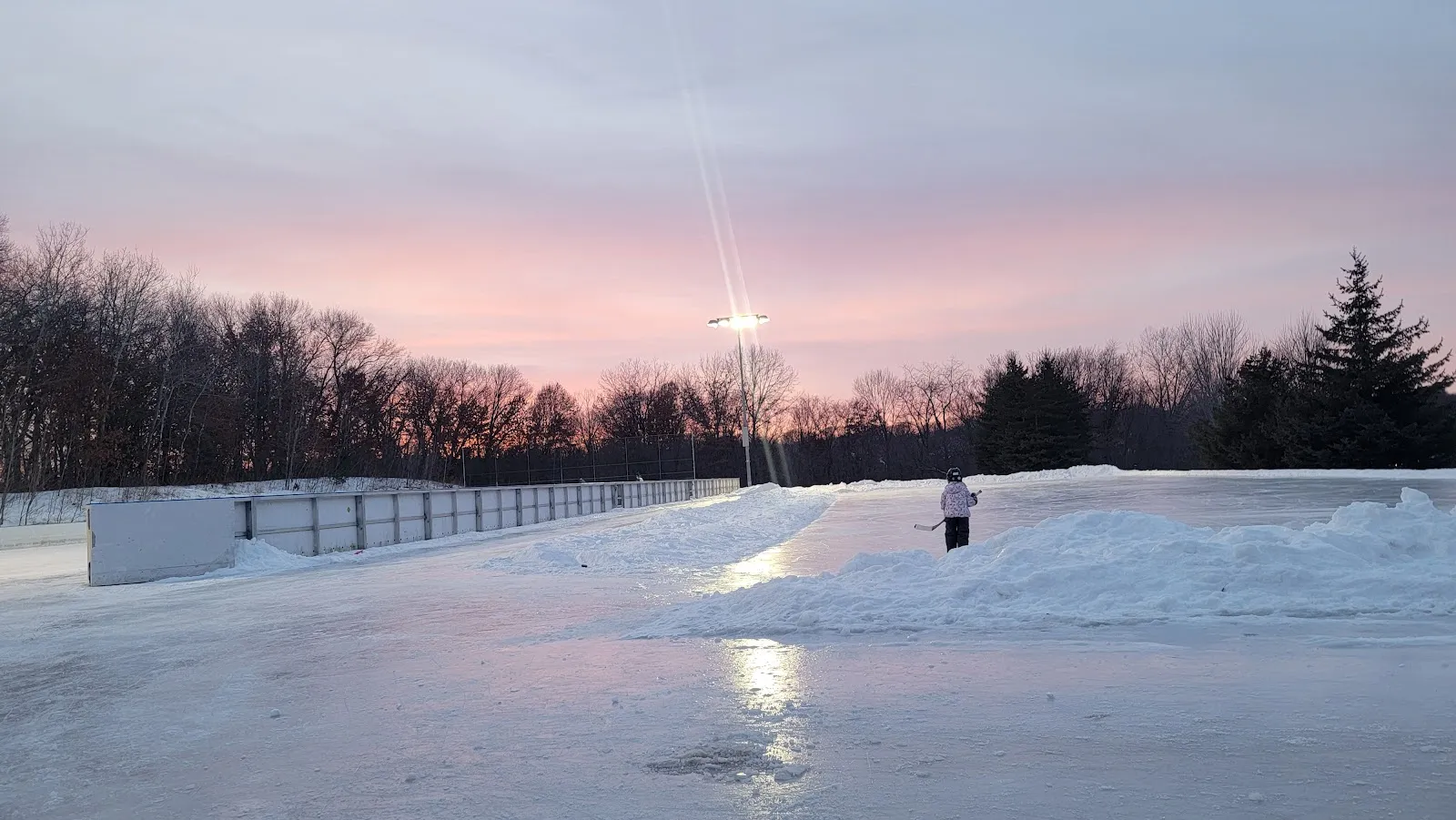 The ice at Kargel Park Outdoor Rink, in a photo from its Google Maps listing. — Kargel Park Outdoor Rink