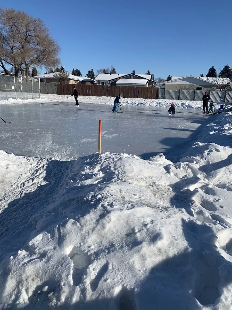 The ice at Kinsmen/Westboro Park Snowbank Rink, in a photo from its Google Maps listing. — Kinsmen/Westboro Park Snowbank Rink
