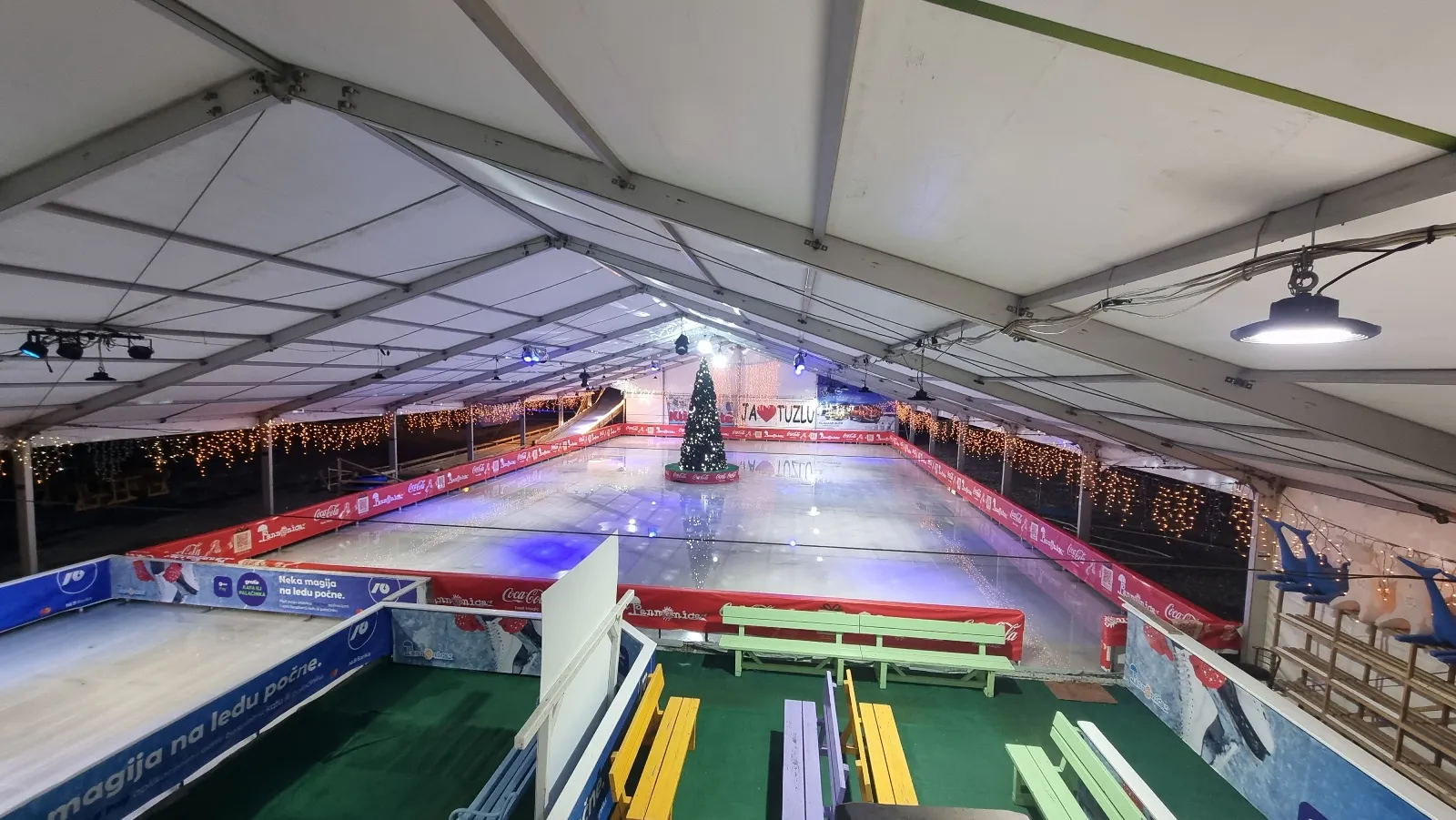 The covered rink in the Pannonian Lakes complex, Tuzla — Klizalište Panonika (Pannonian Lakes Ice Rink)