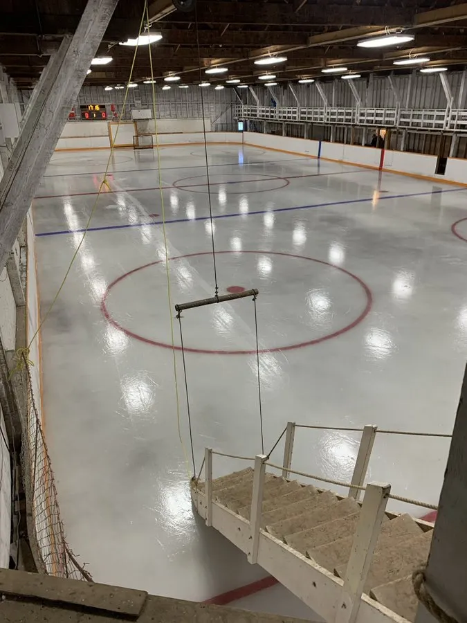 The ice at Lang Community Skating Rink, in a photo from its Google Maps listing. — Lang Community Skating Rink