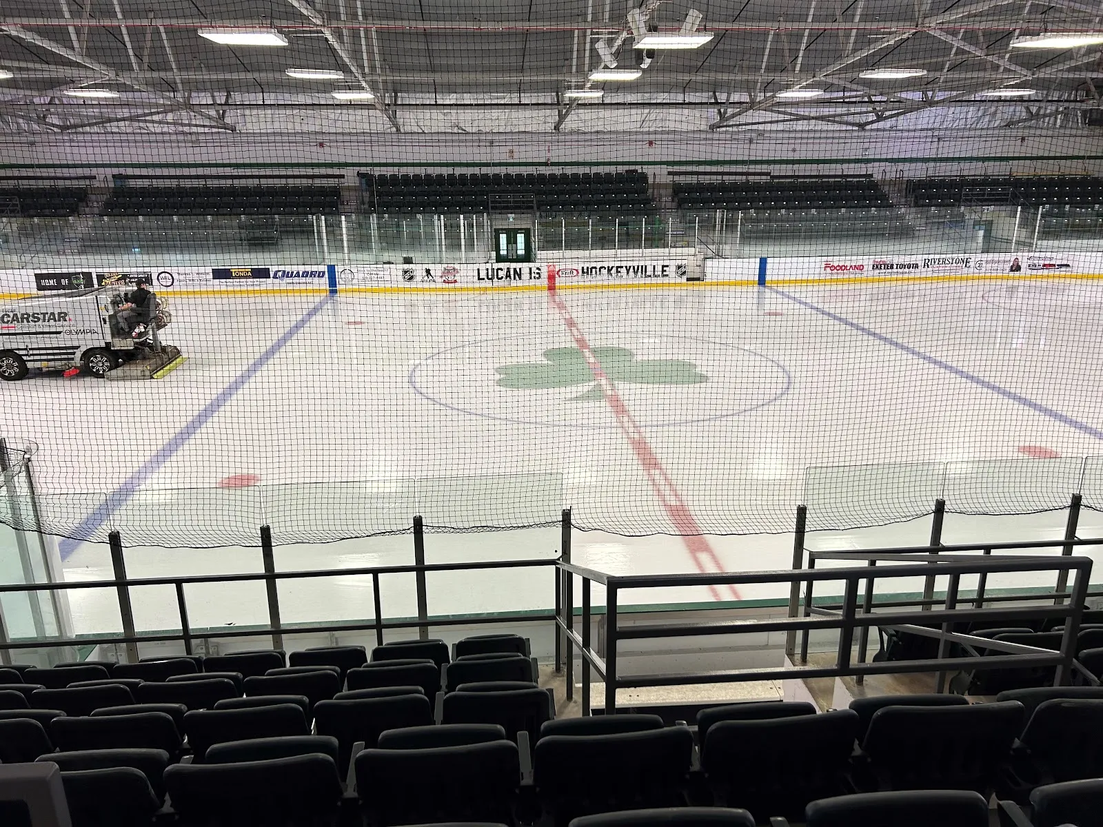 The ice surface and stands at the Lucan Biddulph Community Memorial Centre — Lucan Biddulph Community Memorial Centre