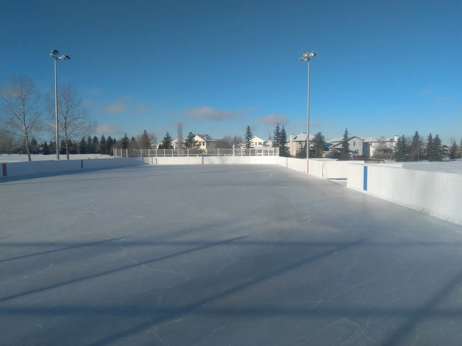 The ice at McGhan Park Boarded Rink, in a photo from its Google Maps listing. — McGhan Park Boarded Rink