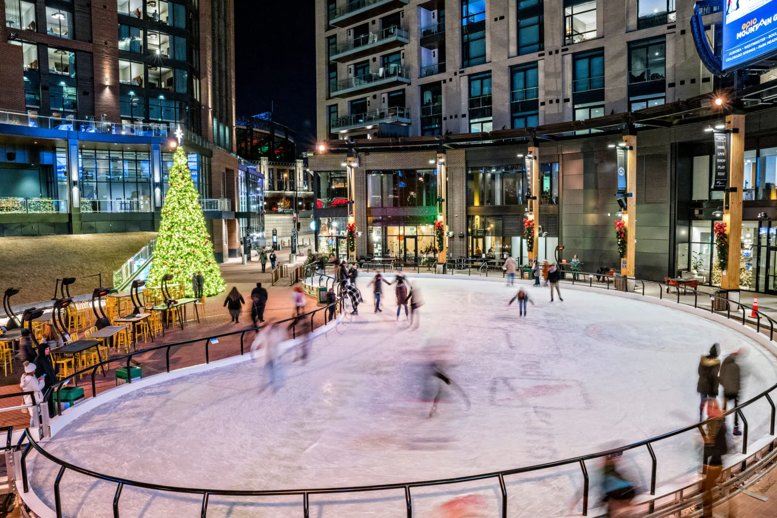 Skaters on the McGregor Skate rink in the McGregor Square plaza (McGregor Square website) — McGregor Skate