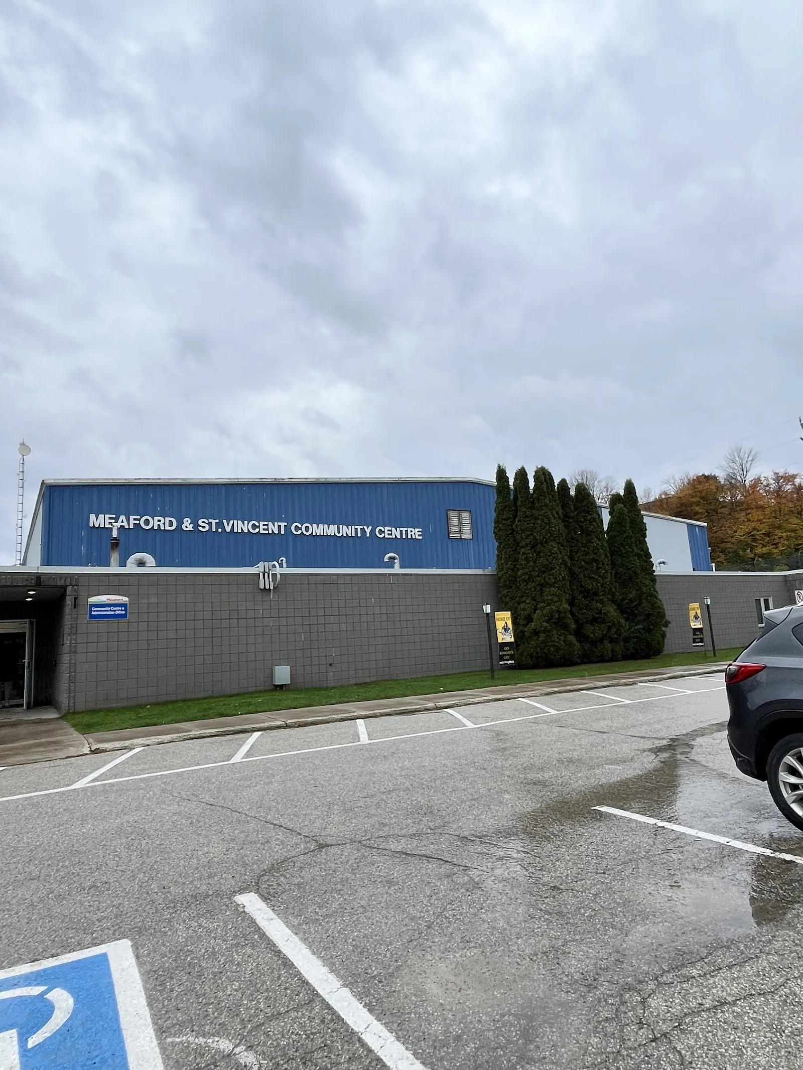 The Meaford and St. Vincent Community Centre building and parking lot — Meaford and St. Vincent Community Centre