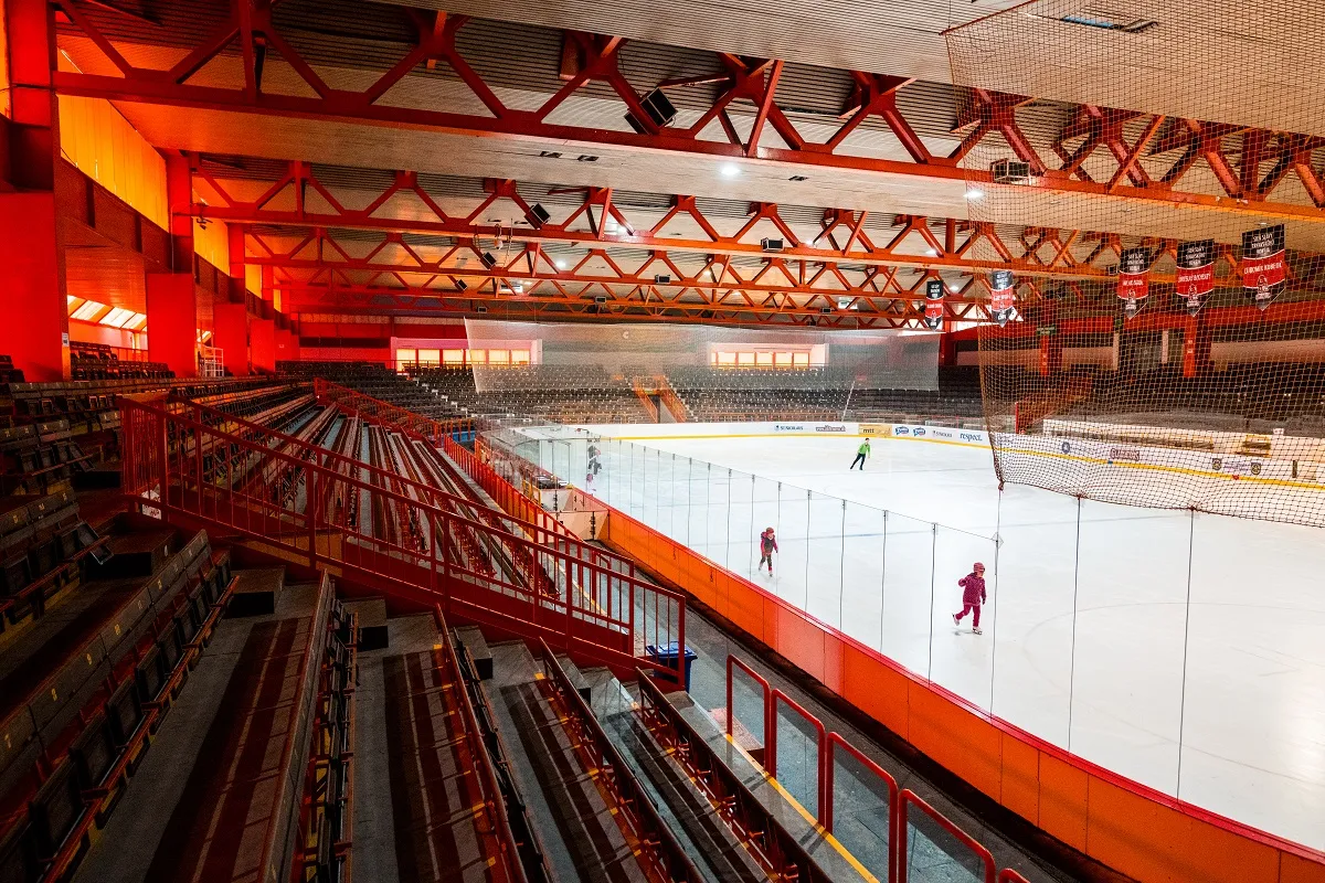 The ice and stands of Mestský zimný štadión Trnava — Mestský zimný štadión Trnava
