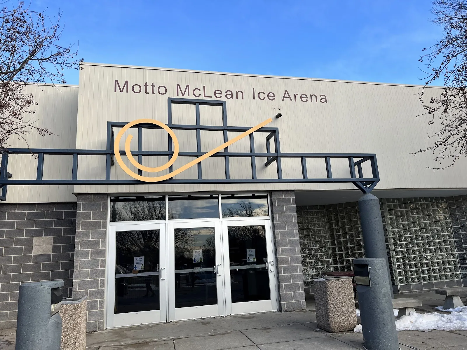 The entrance of the Motto McLean Ice Arena, 5015 S 45th St — Motto McLean Ice Arena