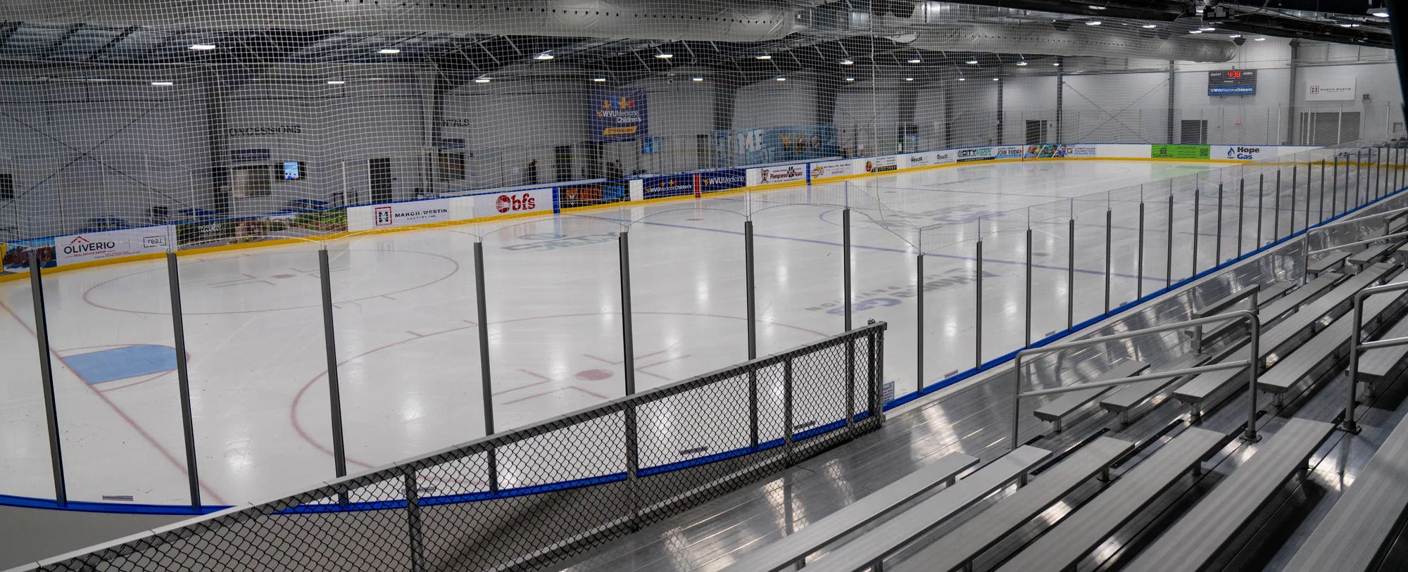 Whole sheet at the Hope Gas Ice Pavilion from the top of the bleachers — Hope Gas Ice Pavilion at Mylan Park