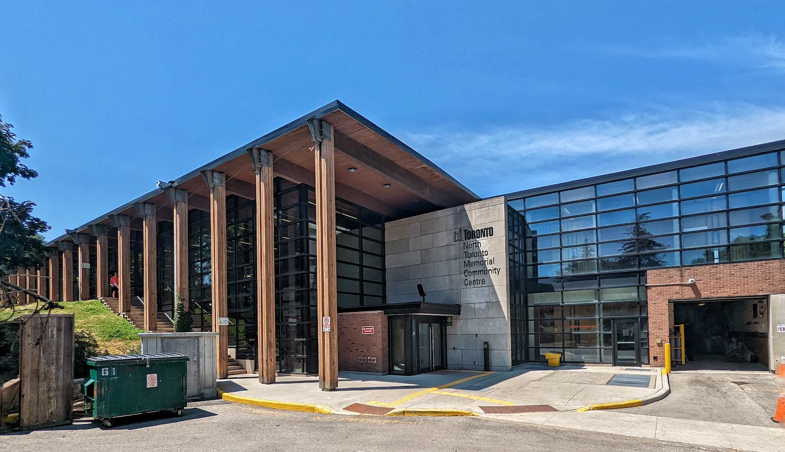 The outside of North Toronto Memorial Community Centre Outdoor Ice Rinks, in a photo from its Google Maps listing. — North Toronto Memorial Community Centre Outdoor Ice Rinks