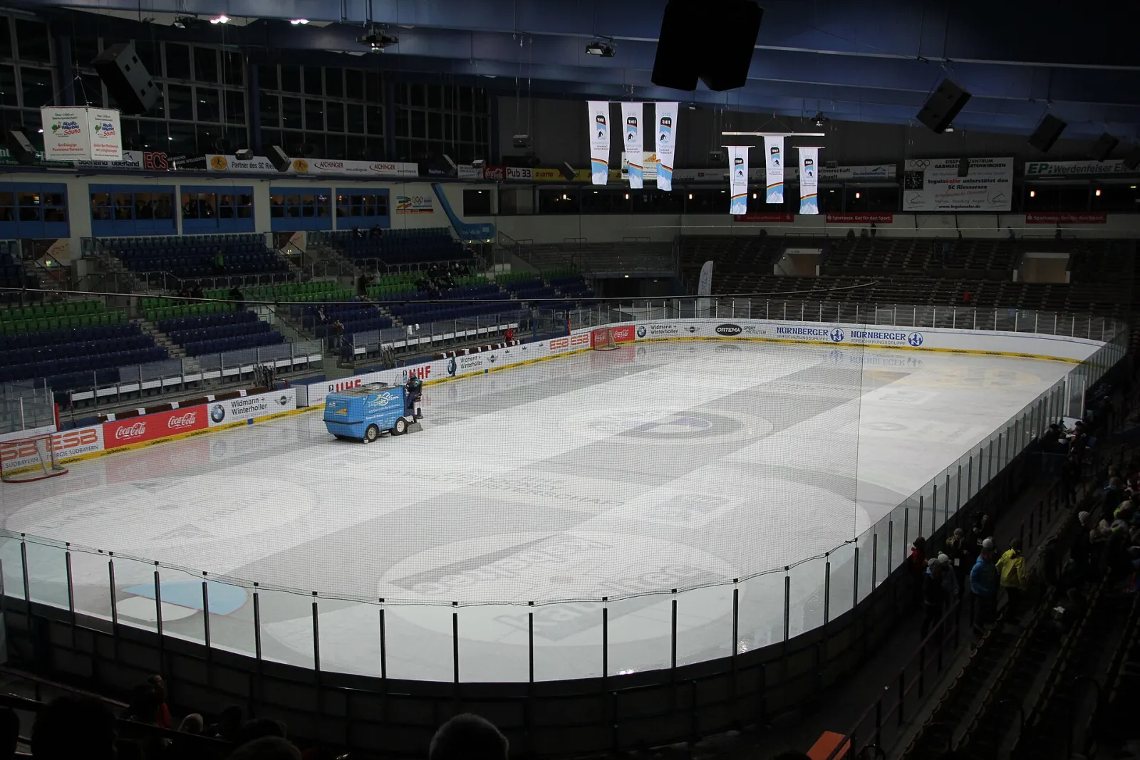 The ice of the Olympia-Eisstadion with the resurfacer, 2011 — Olympia-Eissport-Zentrum Garmisch-Partenkirchen