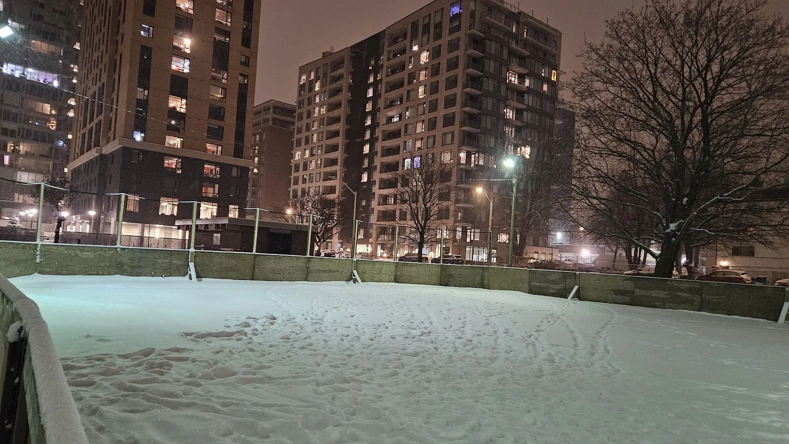 The ice at Ev Tremblay Park Outdoor Rink, in a photo from its Google Maps listing. — Ev Tremblay Park Outdoor Rink