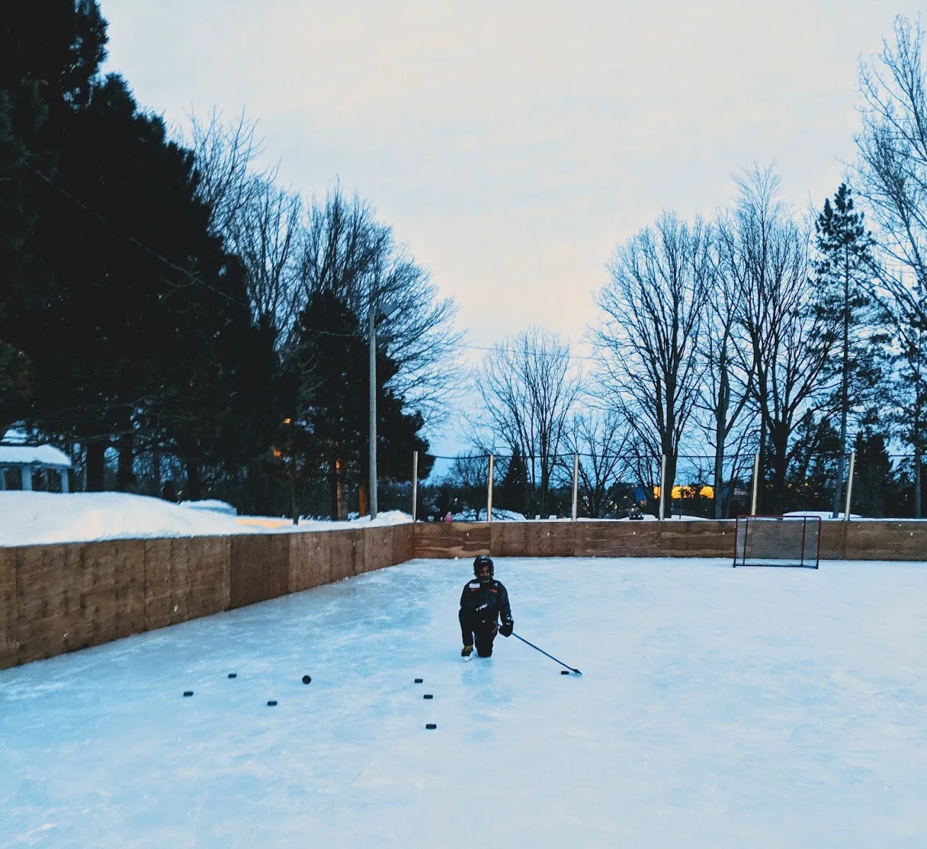 The ice at Frank Ryan Park Outdoor Rink, in a photo from its Google Maps listing. — Frank Ryan Park Outdoor Rink
