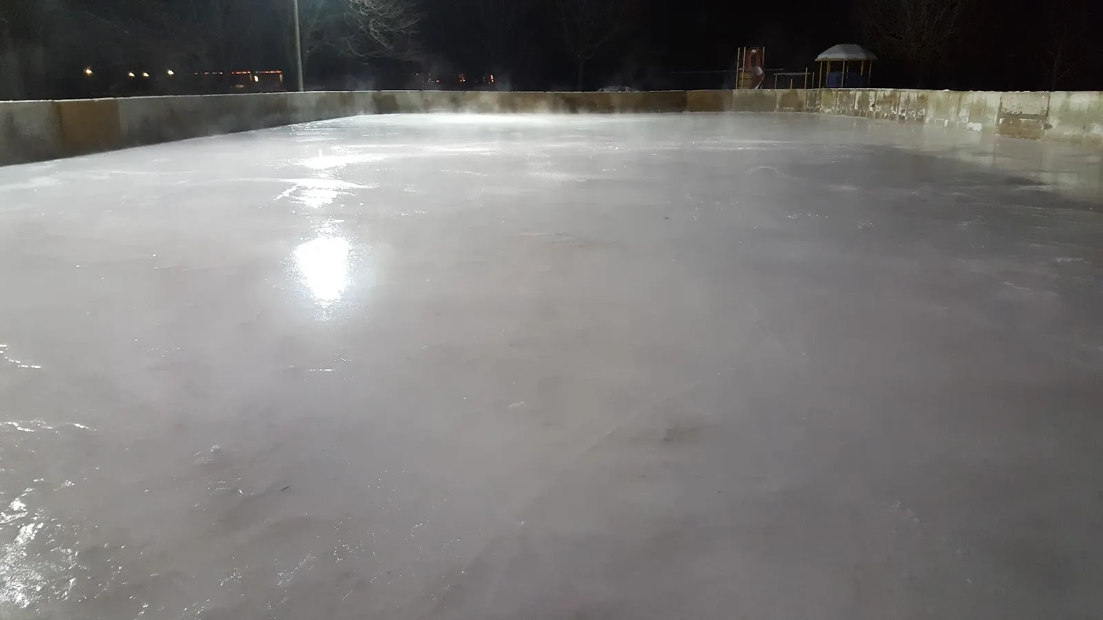 The ice at Grenfell Glen Park Outdoor Rink, in a photo from its Google Maps listing. — Grenfell Glen Park Outdoor Rink
