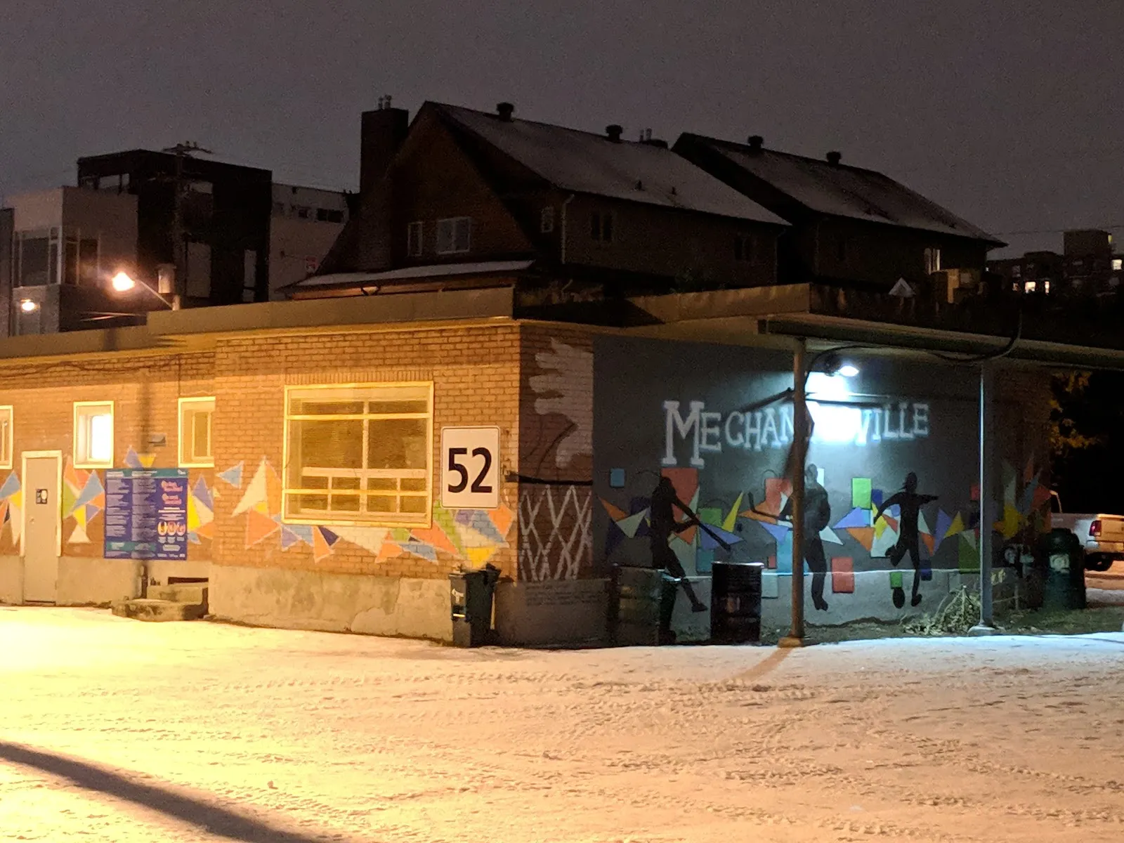 The outside of Laroche Park Outdoor Rink, in a photo from its Google Maps listing. — Laroche Park Outdoor Rink