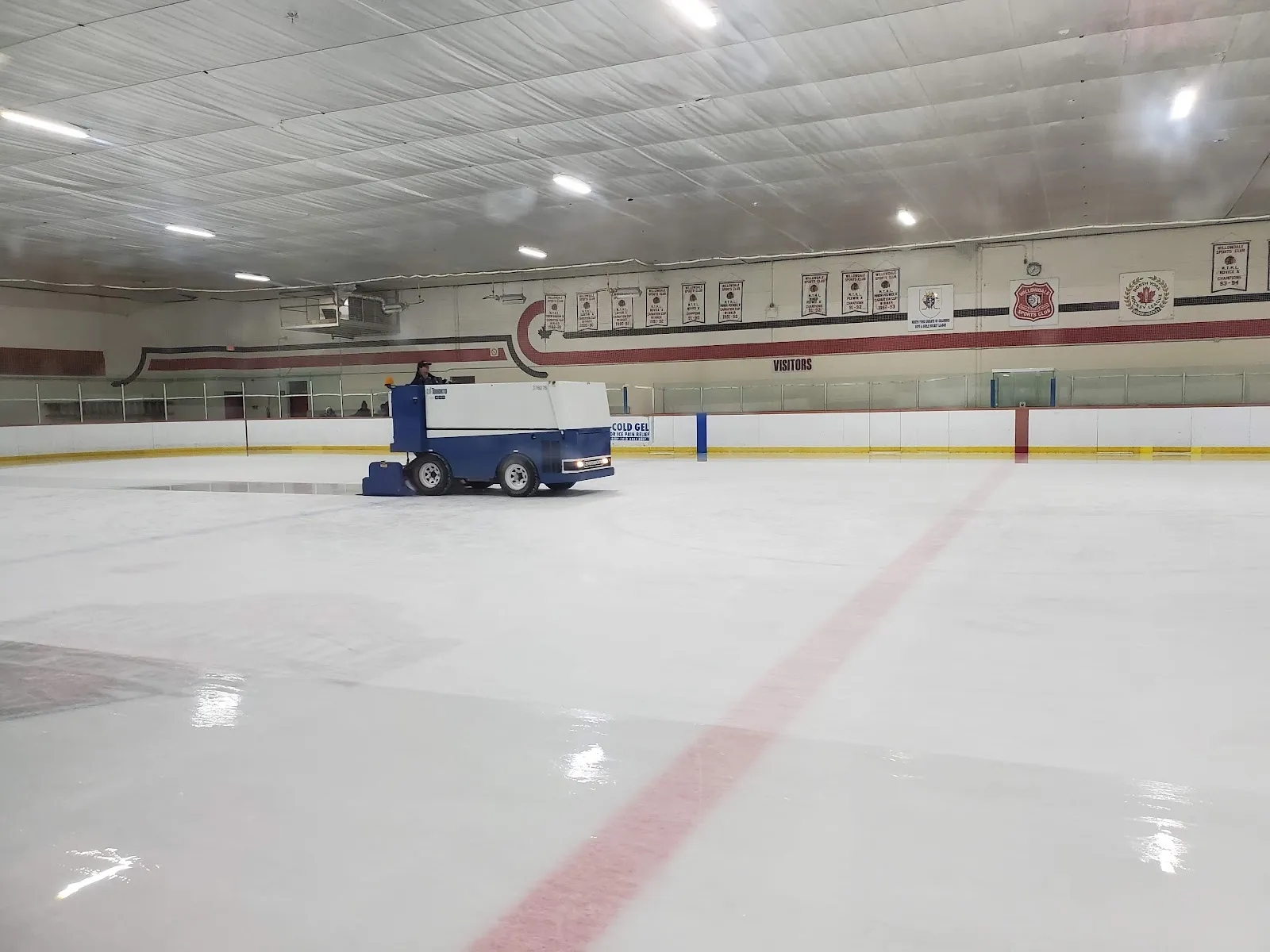 Ice and resurfacer in the Park Lawn Park rink, from the Google Maps listing for the Park Lawn Bubble Rink — Park Lawn Rink