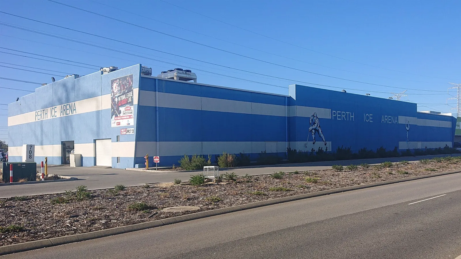 The street side of Perth Ice Arena on Marshall Road, Malaga — Perth Ice Arena