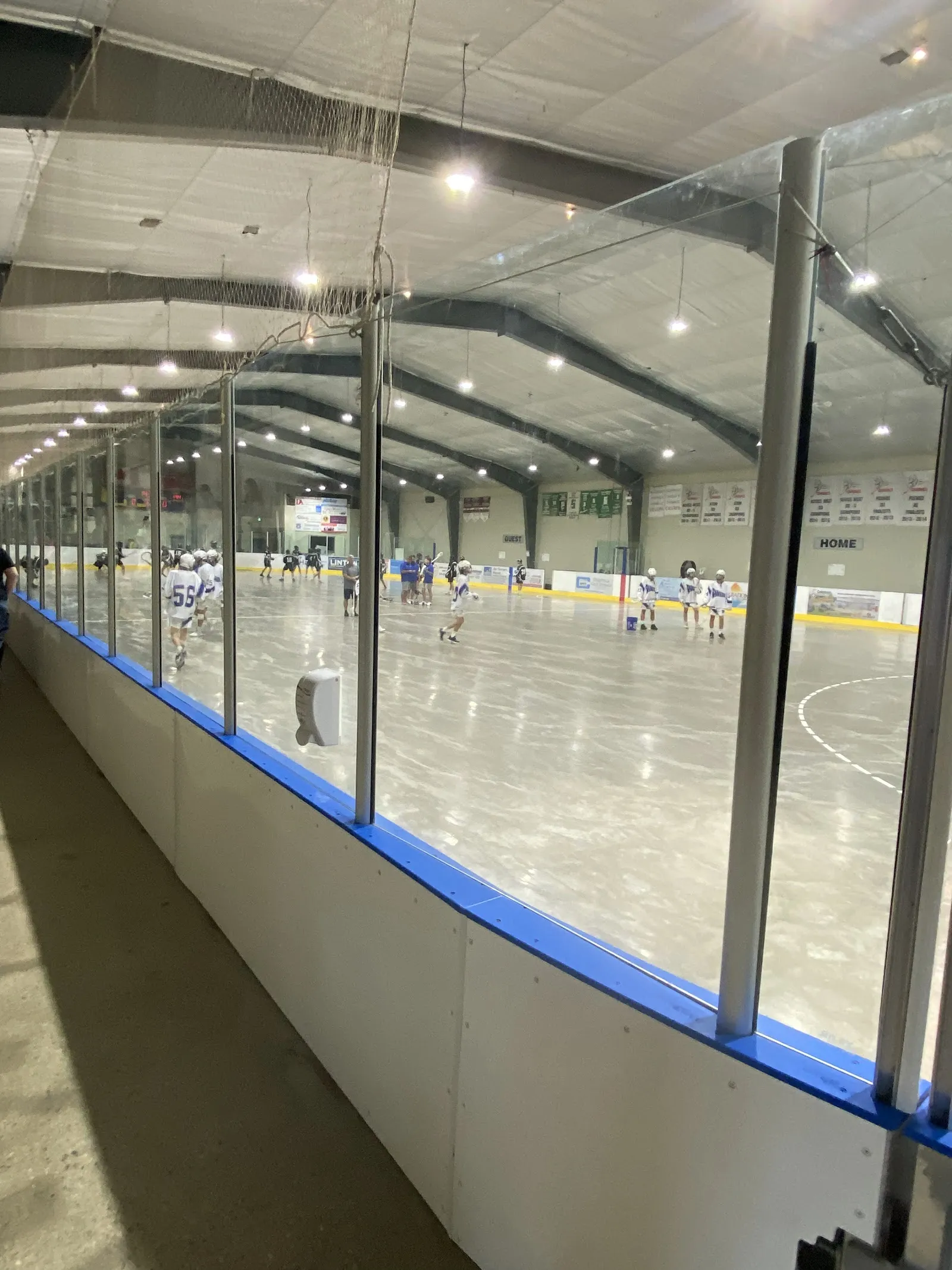Skaters on the ice pad at the Plattsville Arena — Plattsville Memorial Community Arena