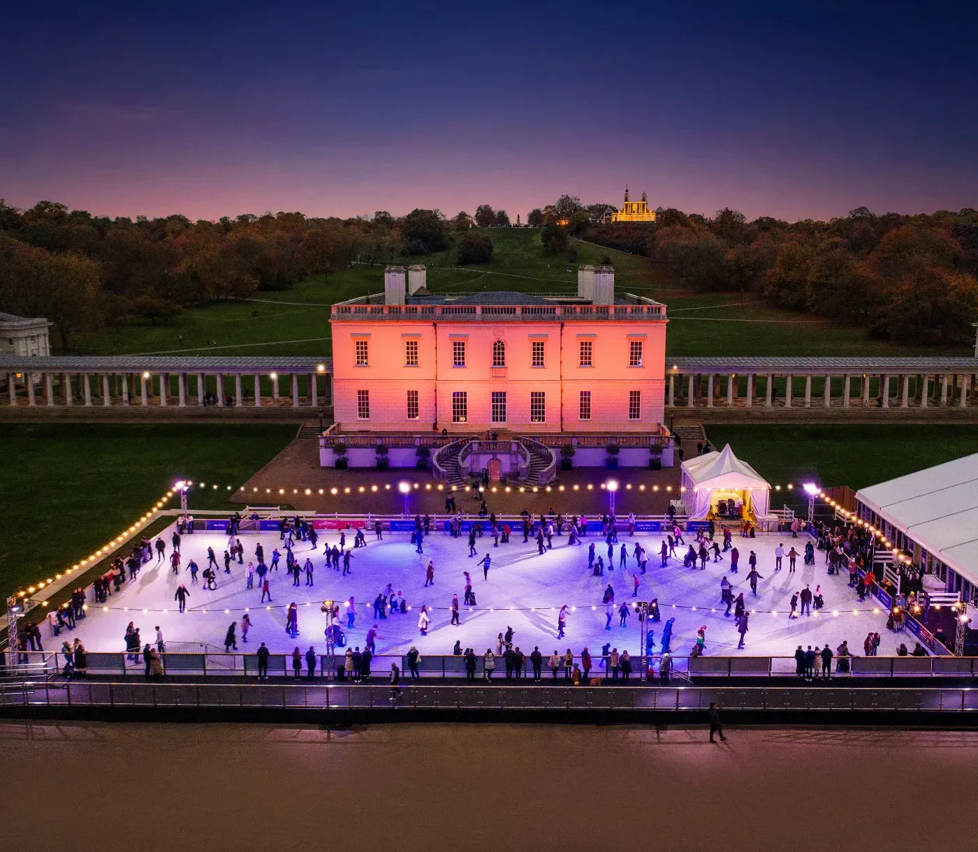 The Queen's House Ice Rink in front of the Queen's House, Greenwich — Queen's House Ice Rink